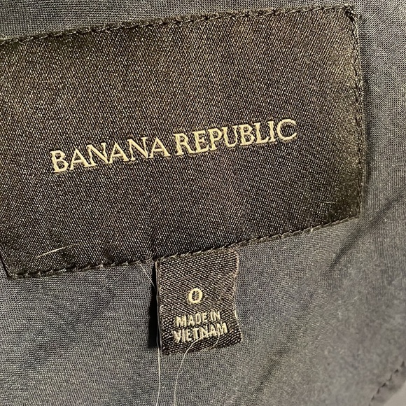 Banana Republic prima cotton women’s Heather navy blue 1 button closure blazer 0 - Picture 7 of 14